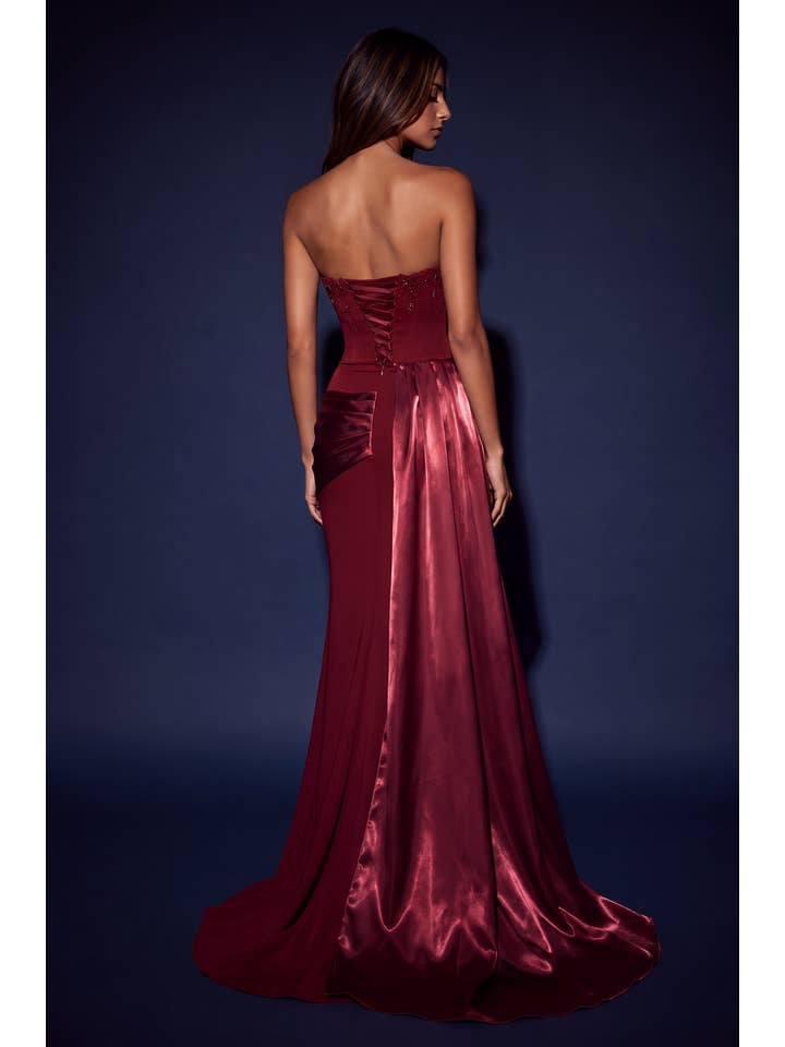 Robe de Soirée Sirène Bustier à Perles