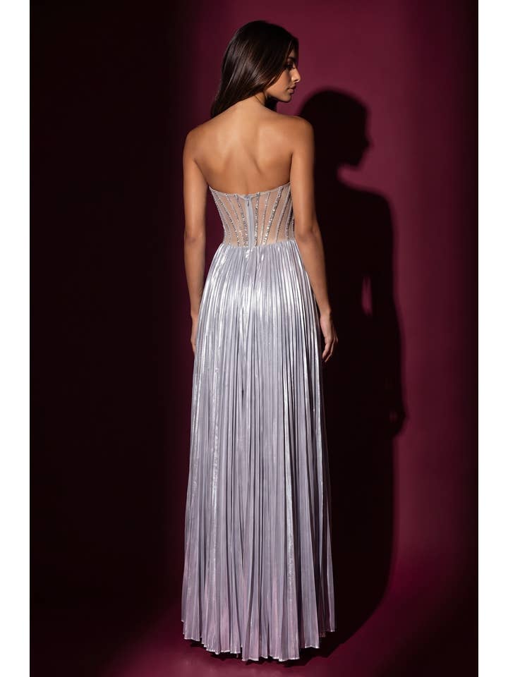 Kos Couture Robe de Soirée Longue Sirène à Perles Femme