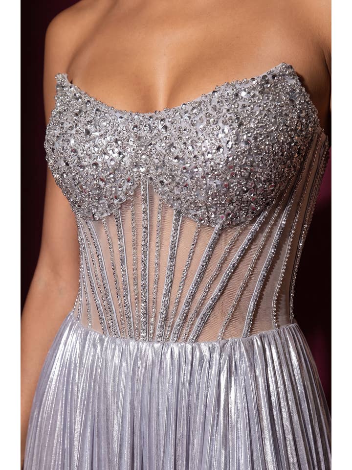 Kos Couture Robe de Soirée Longue Sirène à Perles Femme