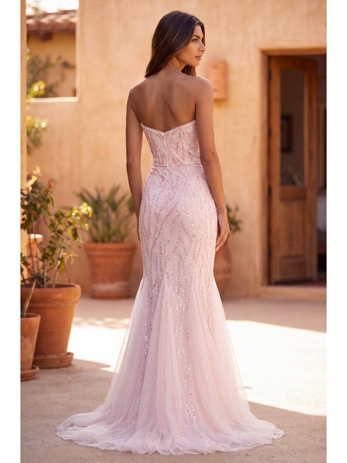 Robe de Soirée Formelle Longue Sirène Perlée Vente en Gros