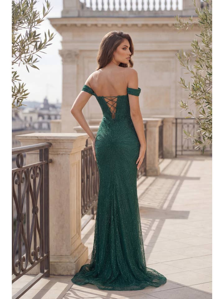 Robe de Soirée Longue Formelle Épaules Dénudées