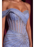 Robe de Soirée Longue Formelle avec Perles