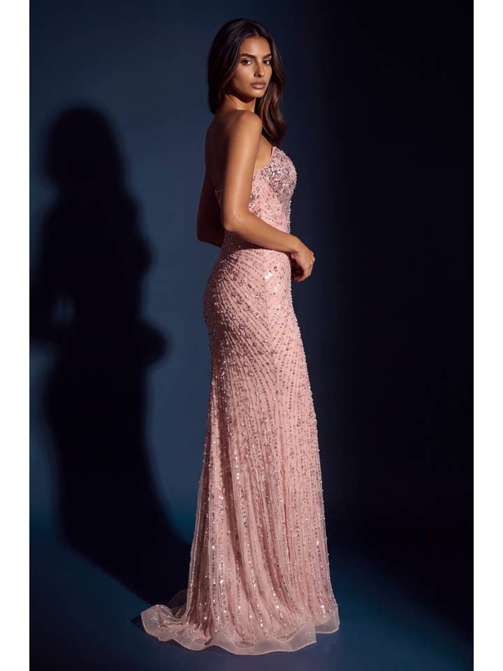 Robe de Soirée Formelle Moulante Perlée pour Bal