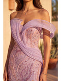 Robe Couture Sculpturale Architecturale Brodée de Perles en Gros