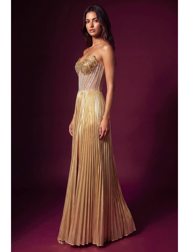 Kos Couture Robe de Soirée Longue Sirène à Perles Femme