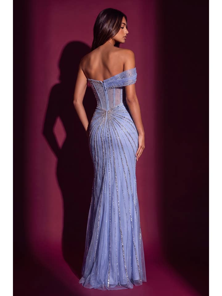 Robe de Soirée Longue Formelle avec Perles