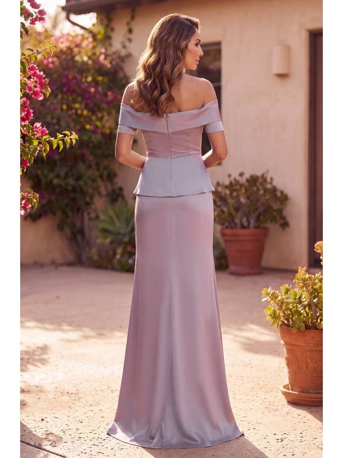Kos Couture Robe Longue de Soirée Épaules Dénudées Femme