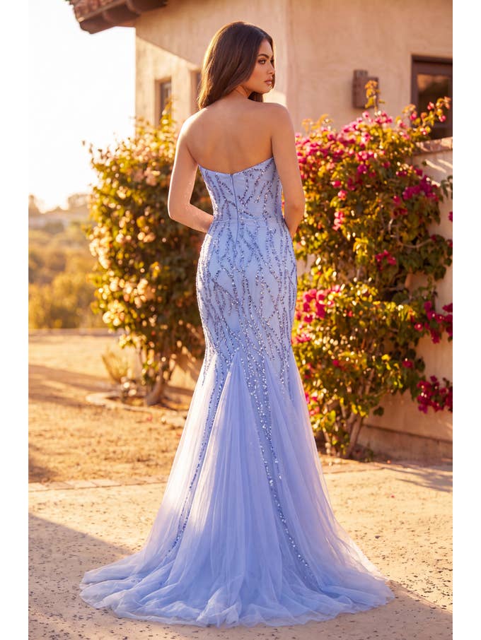Robe de Soirée Formelle Longue Sirène Perlée Vente en Gros