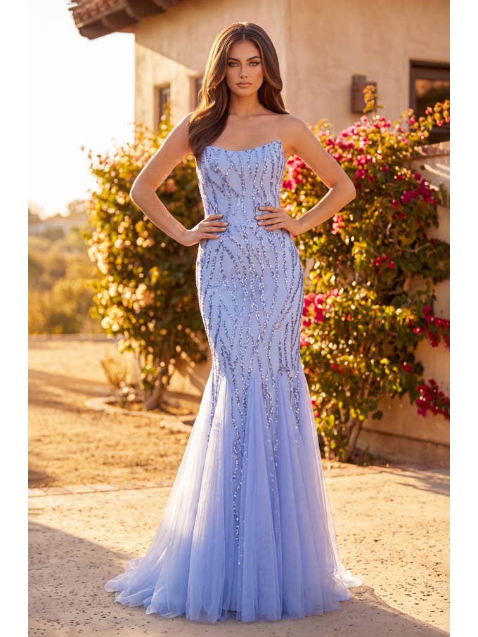 Robe de Soirée Formelle Longue Sirène Perlée Vente en Gros