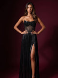 Kos Couture Robe de Soirée Longue Sirène à Perles Femme