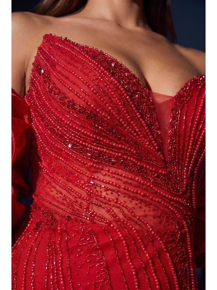 Kos Couture Robe de Soirée Longue Sirène à Paillettes Femme