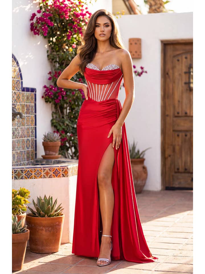 Robe de Bal Formelle Corset Black Tie