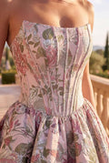 Robe de Soirée Courte Corset Boule en Gros