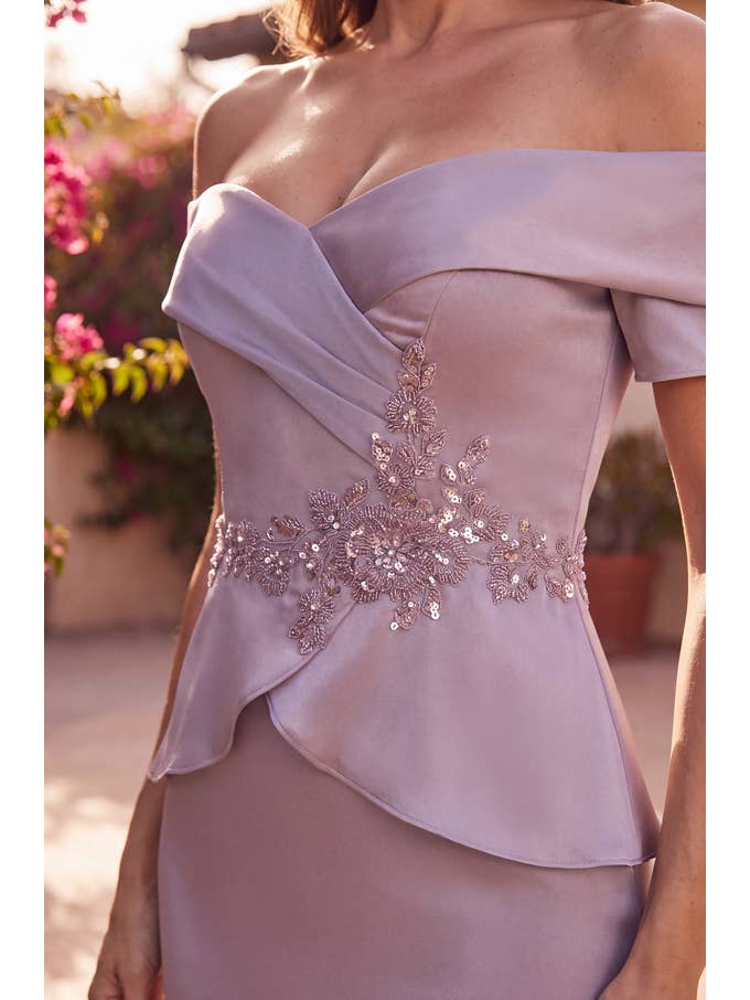 Kos Couture Robe Longue de Soirée Épaules Dénudées Femme