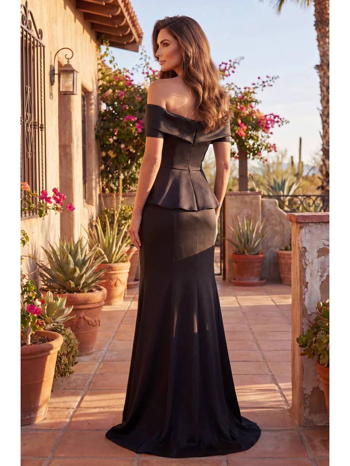 Kos Couture Robe Longue de Soirée Épaules Dénudées Femme