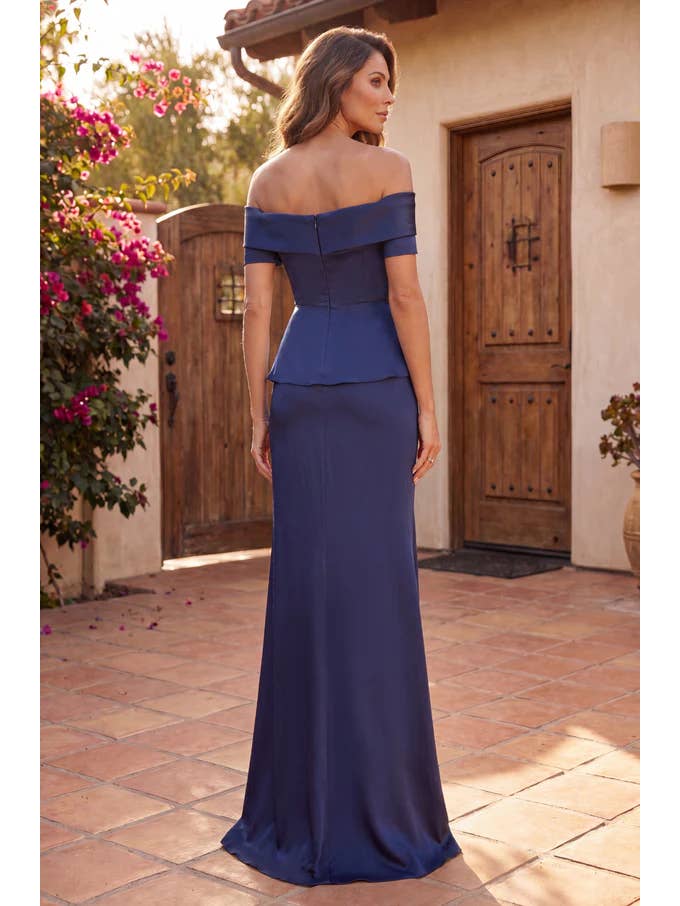 Kos Couture Robe Longue de Soirée Épaules Dénudées Femme