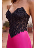 Robe de Bal Longue Formelle Corset Ajustée en Satin Stretch Vente en Gros