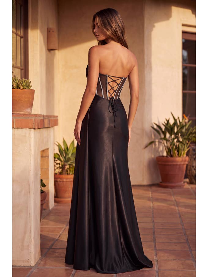 Robe de Bal Formelle Corset Black Tie