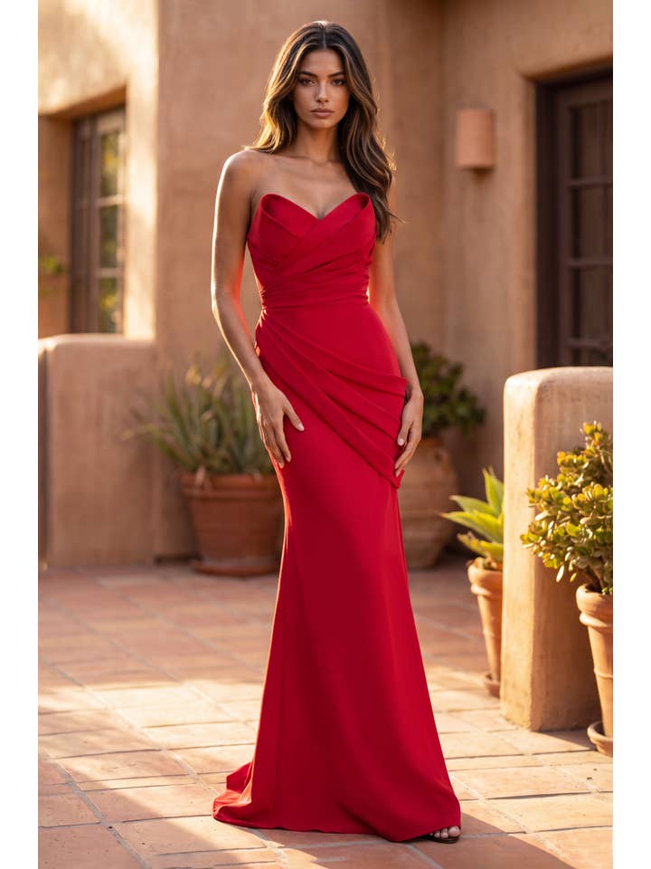 Kos Couture Robe Longue Sirène Bustier Femme