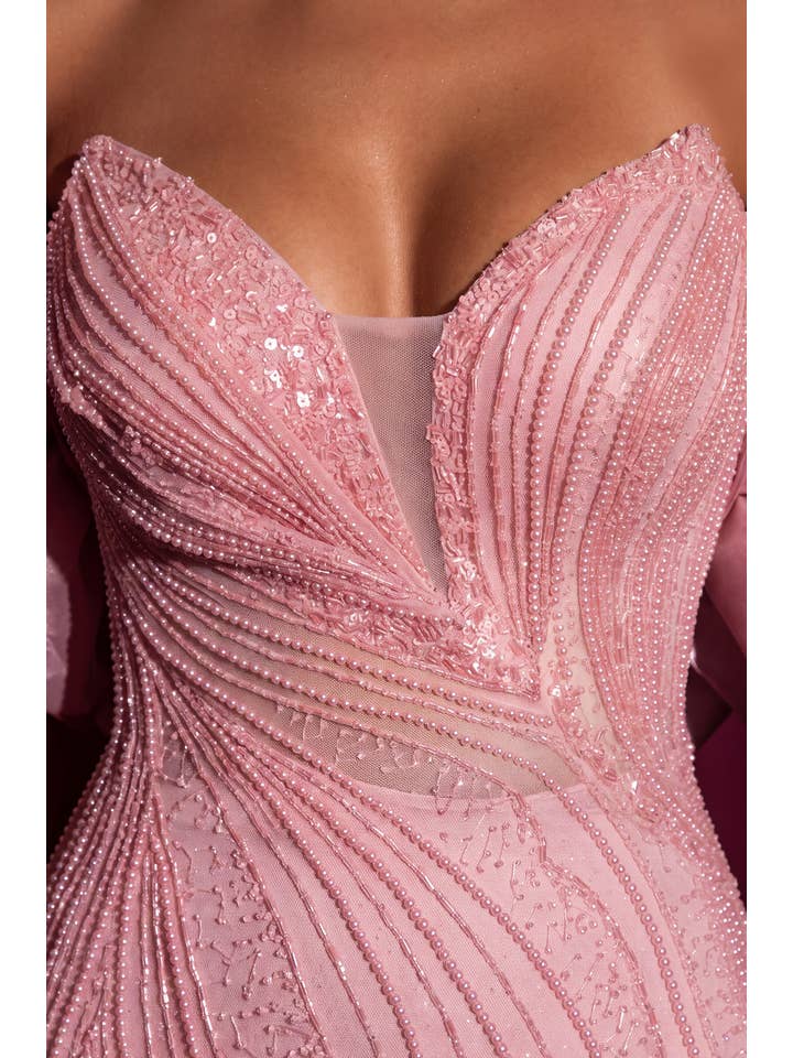 Kos Couture Robe de Soirée Longue Sirène à Paillettes Femme