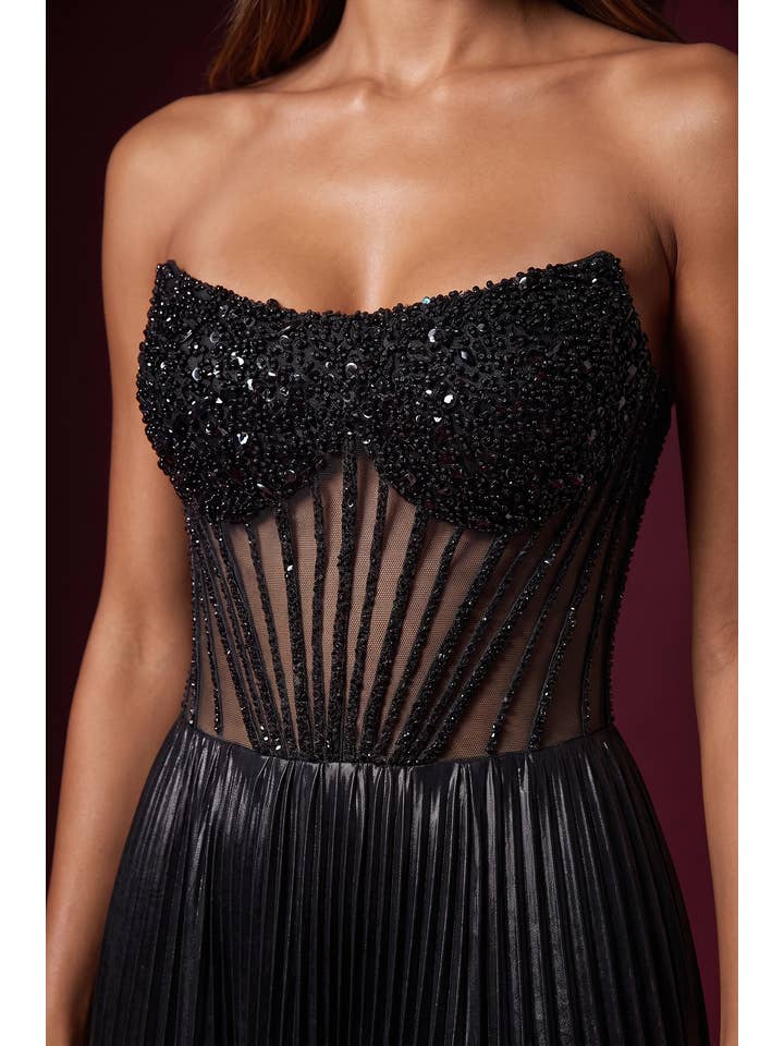 Kos Couture Robe de Soirée Longue Sirène à Perles Femme