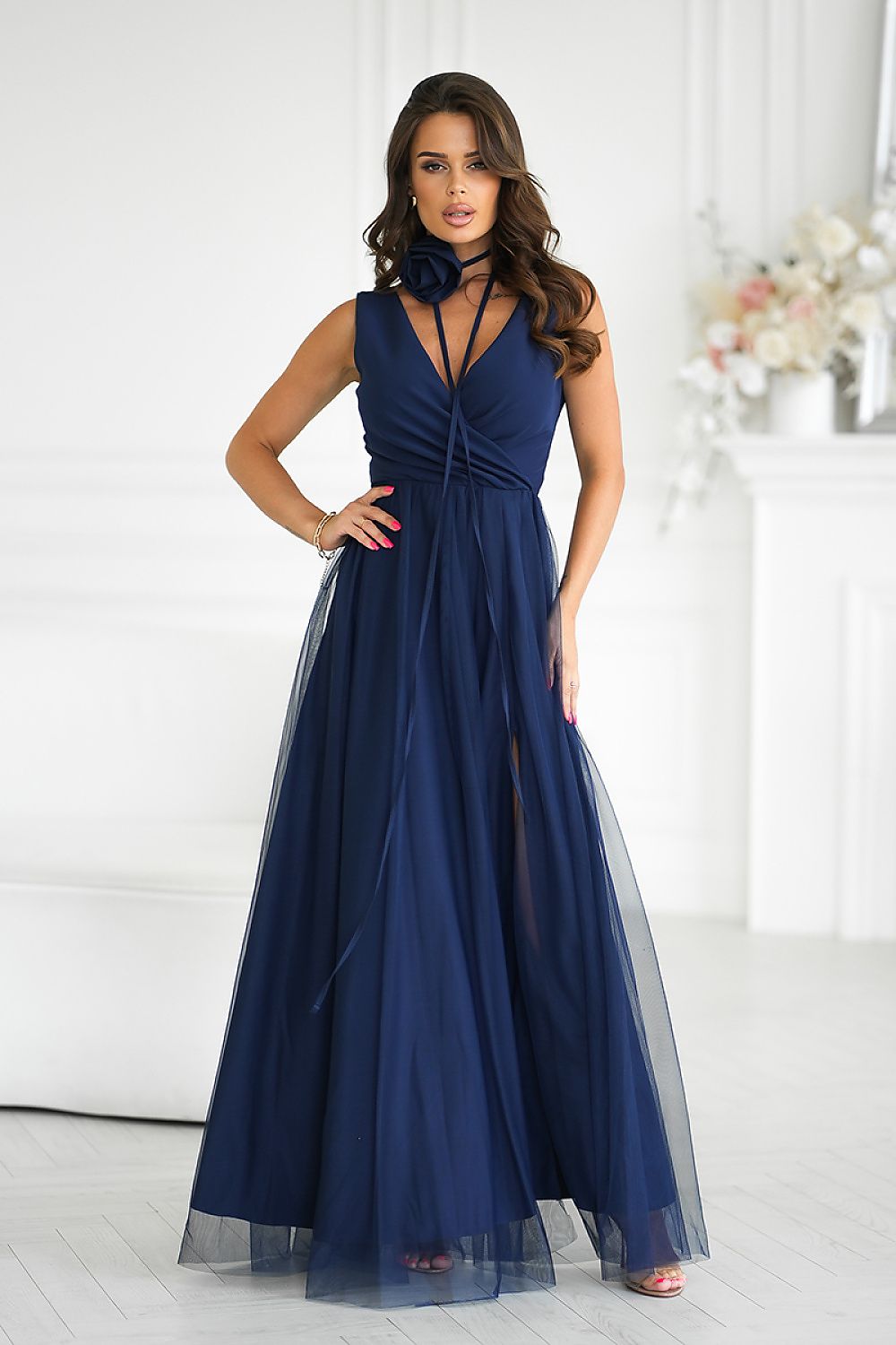  Robe longue model 199330 Bicotone 
