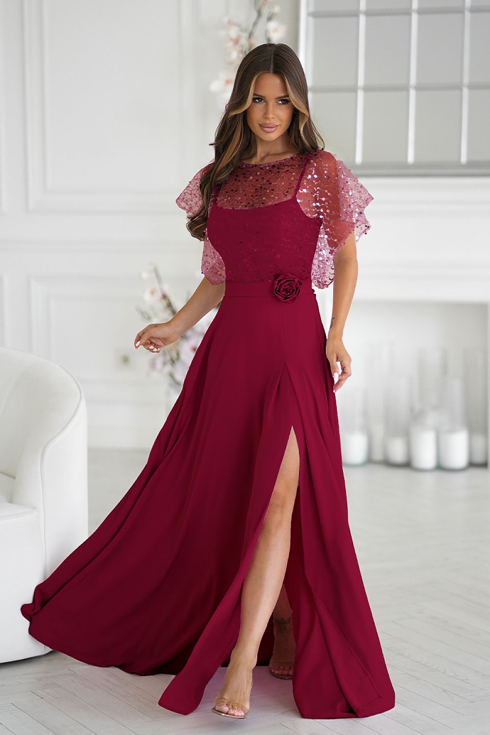  Robe longue model 219687 Bicotone 