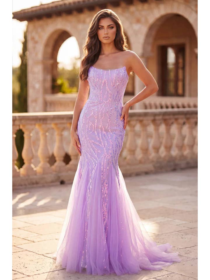 Robe de Soirée Formelle Longue Sirène Perlée Vente en Gros