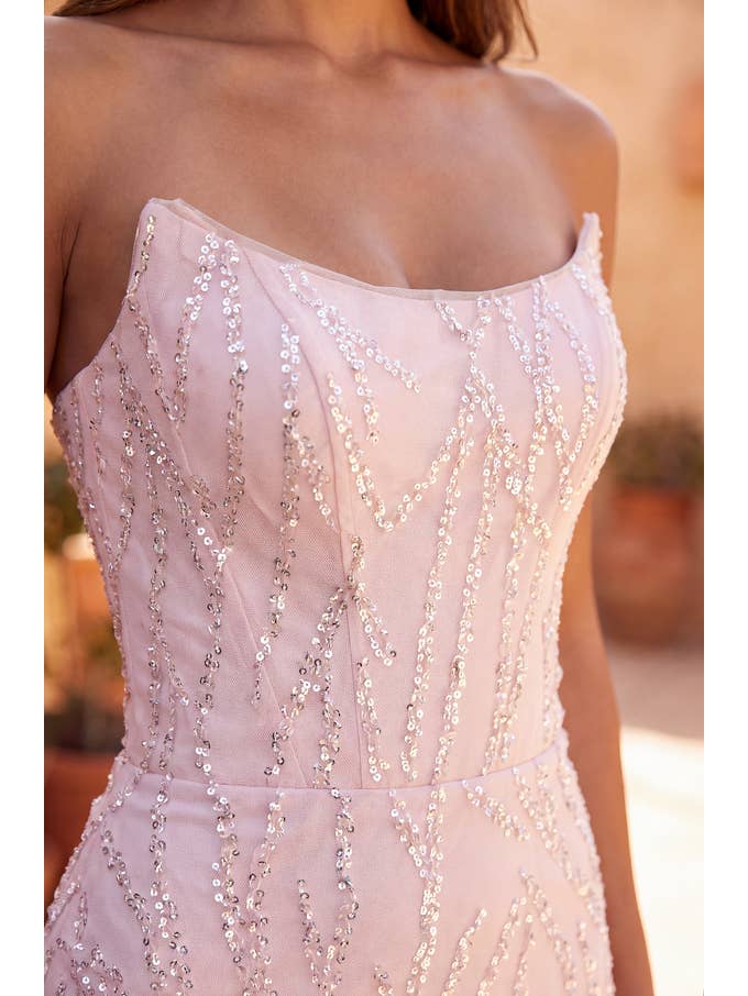 Robe de Soirée Formelle Longue Sirène Perlée Vente en Gros