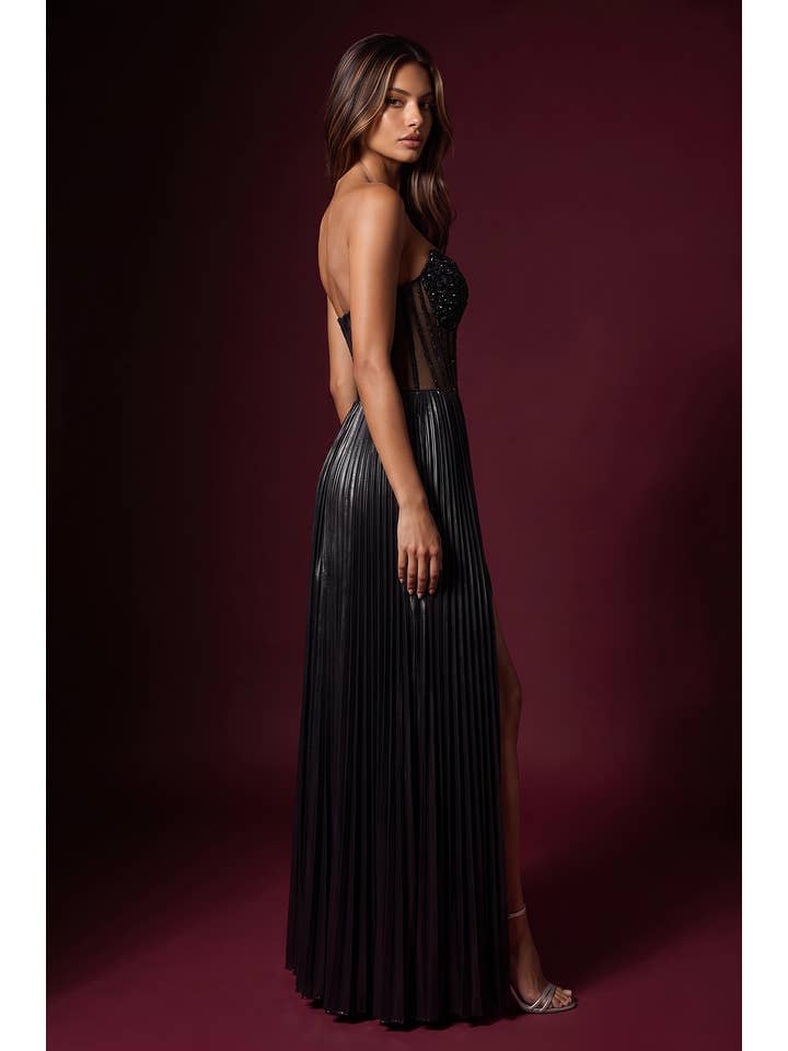 Kos Couture Robe de Soirée Longue Sirène à Perles Femme
