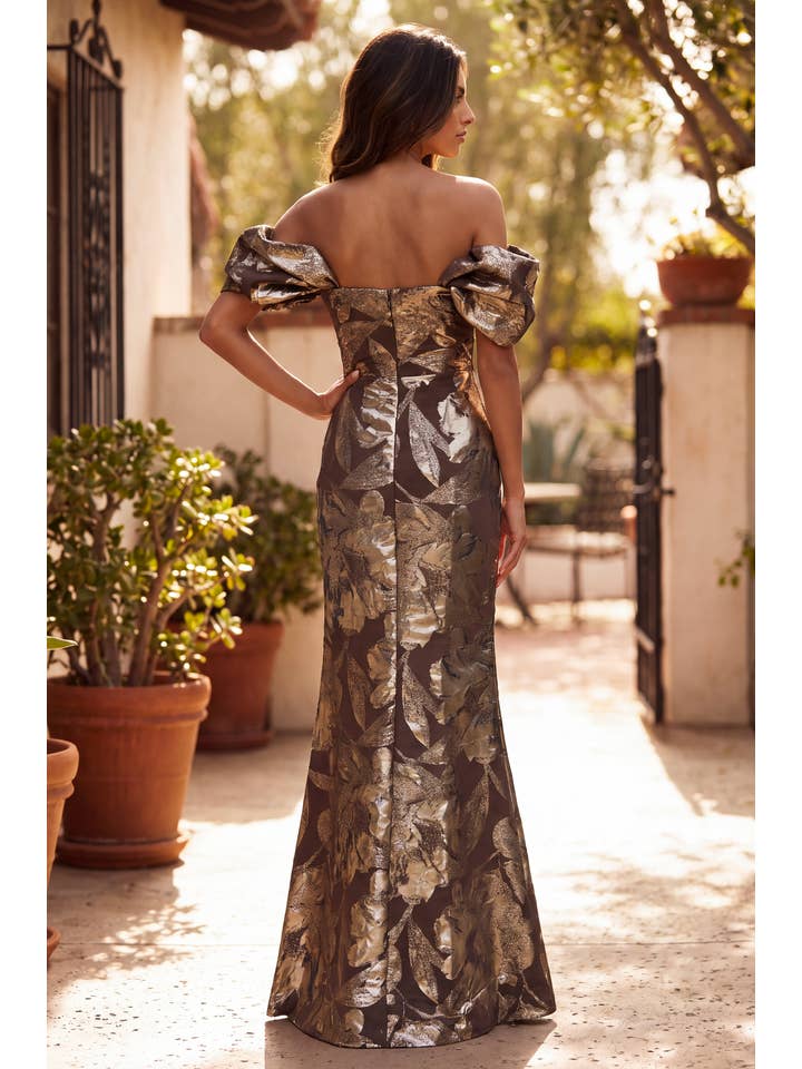 Kos Couture Robe Longue de Soirée Épaules Dénudées Femme