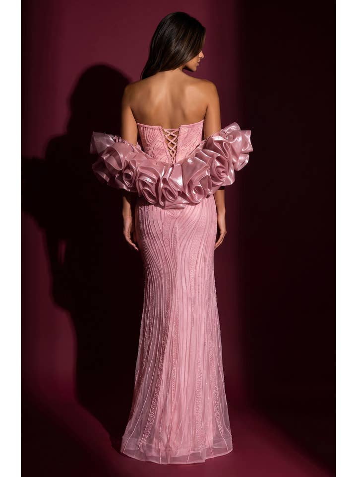 Kos Couture Robe de Soirée Longue Sirène à Paillettes Femme